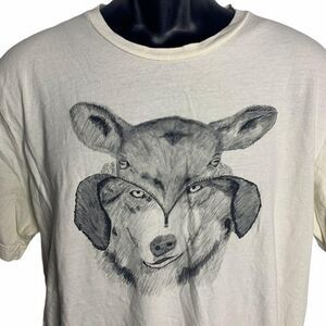 Arka Wolf Sheep Crewneck T Shirt XL White Knit